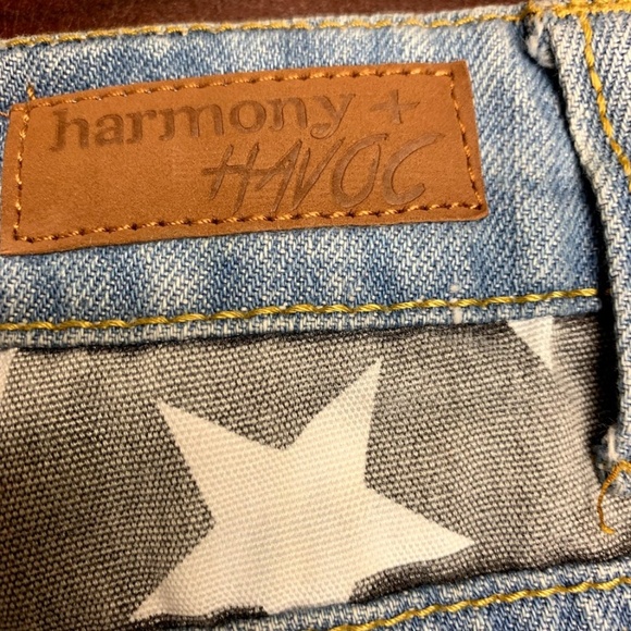 Harmony & Havoc High Rise Patriotic Booty Shorts - Picture 3 of 8